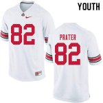 NCAA Ohio State Buckeyes Youth #82 Garyn Prater White Nike Football College Jersey LWL4345JE